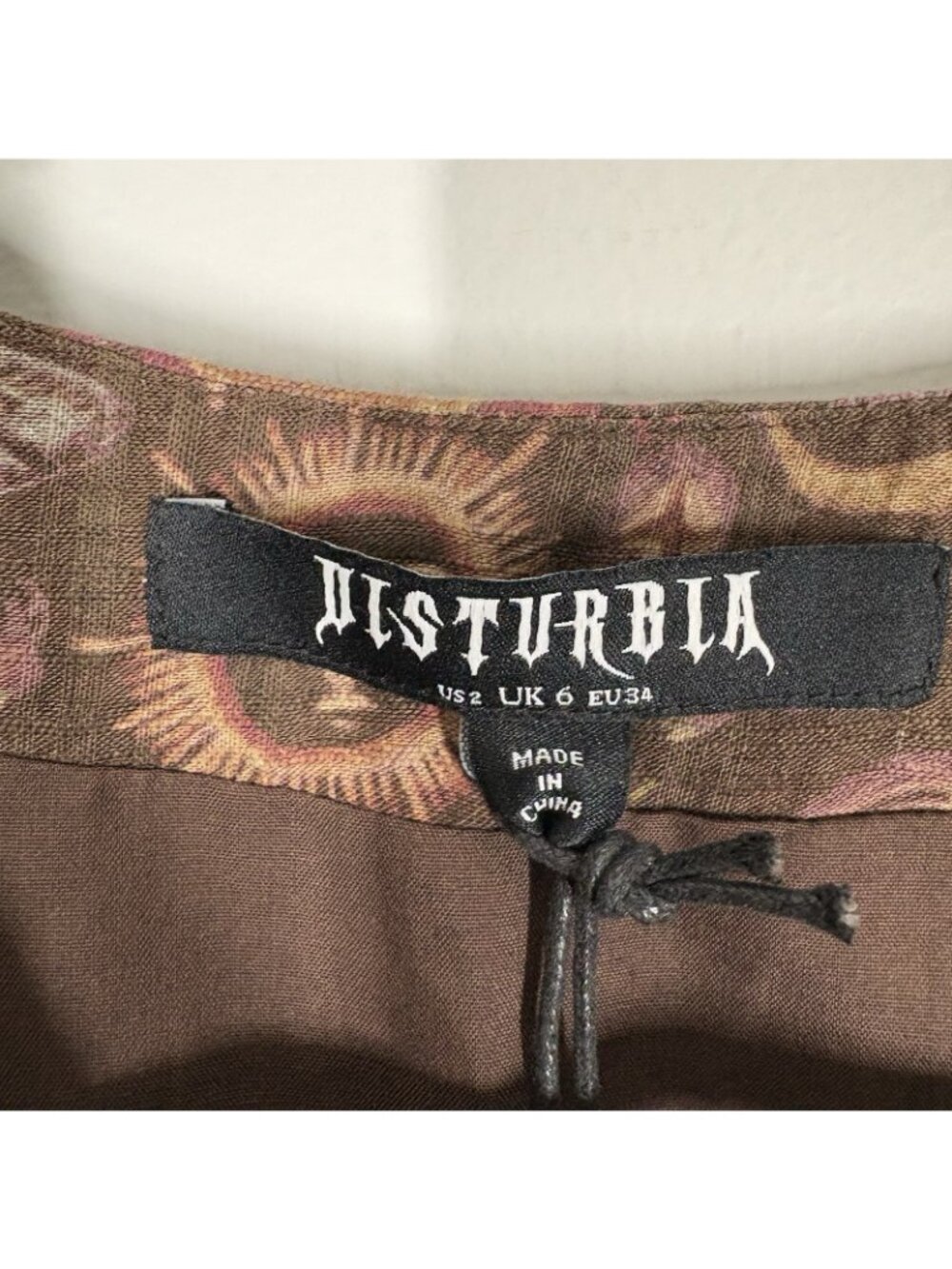 Disturbia Brown Celestial Print Mini Dress - Picture 10 of 16